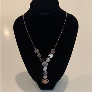 Chic Two-Tone Disc Necklace
